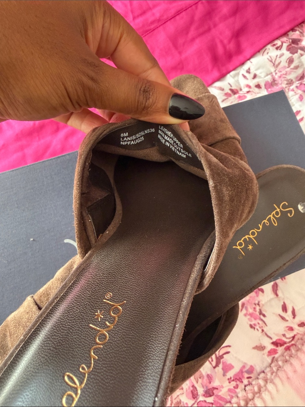 Splendid Brown Suede Knot-Front Mule - Picture 11 of 11